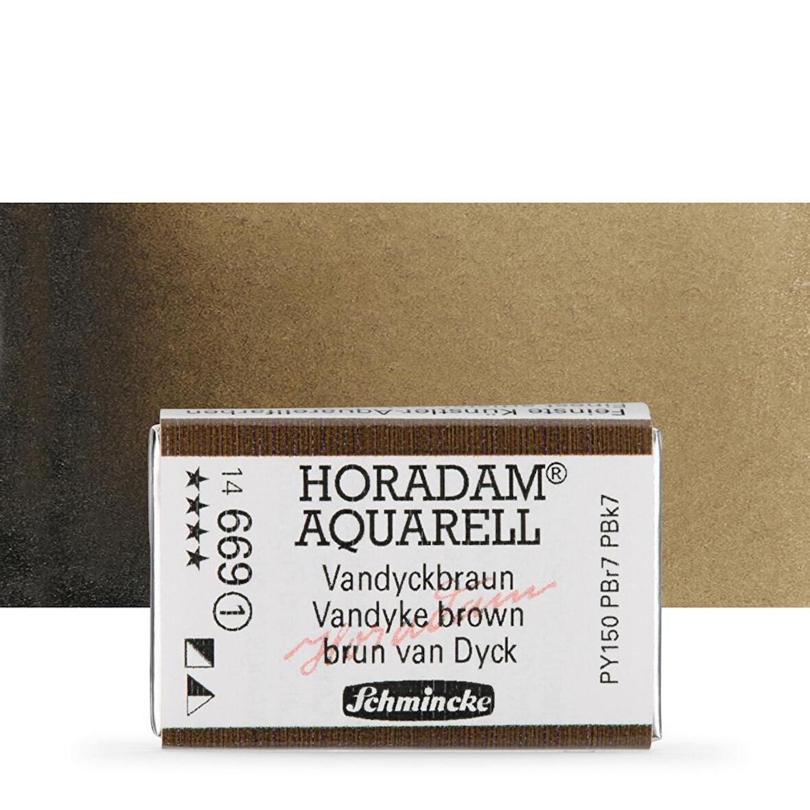 Schmincke Horadam Aquarell Tam Tablet Sulu Boya Vandyke Brown 669 S.1 