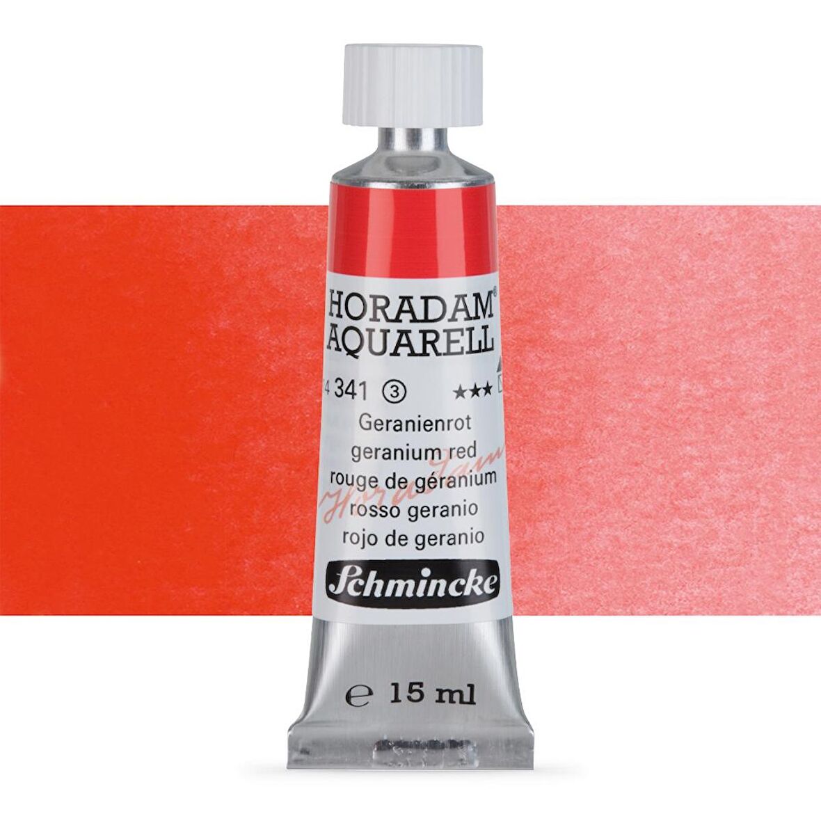 Schmincke Horadam Aquarell Tube Tüp Sulu Boya 15ml Geranium Red 341 S.3