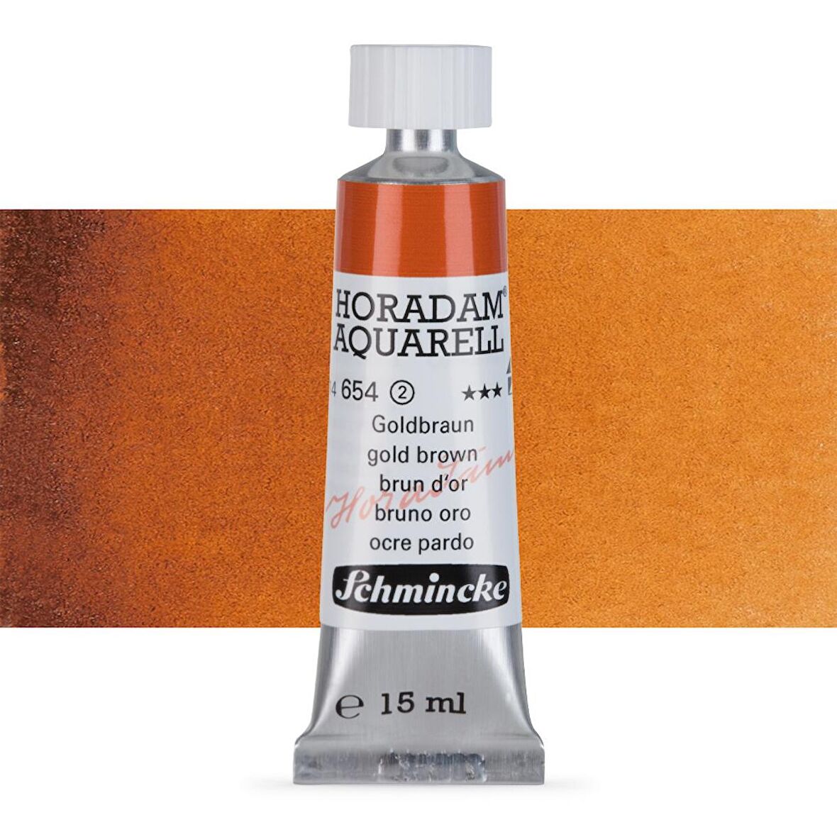 Schmincke Horadam Aquarell Tube Tüp Sulu Boya 15ml Gold Brown 654 S.2