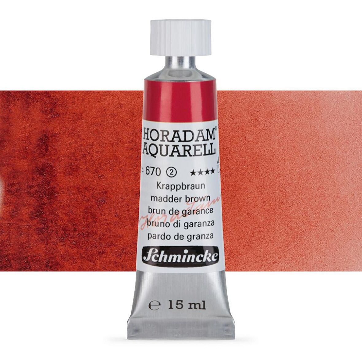 Schmincke Horadam Aquarell Tube Tüp Sulu Boya 15ml Madder Brown 670 S.2