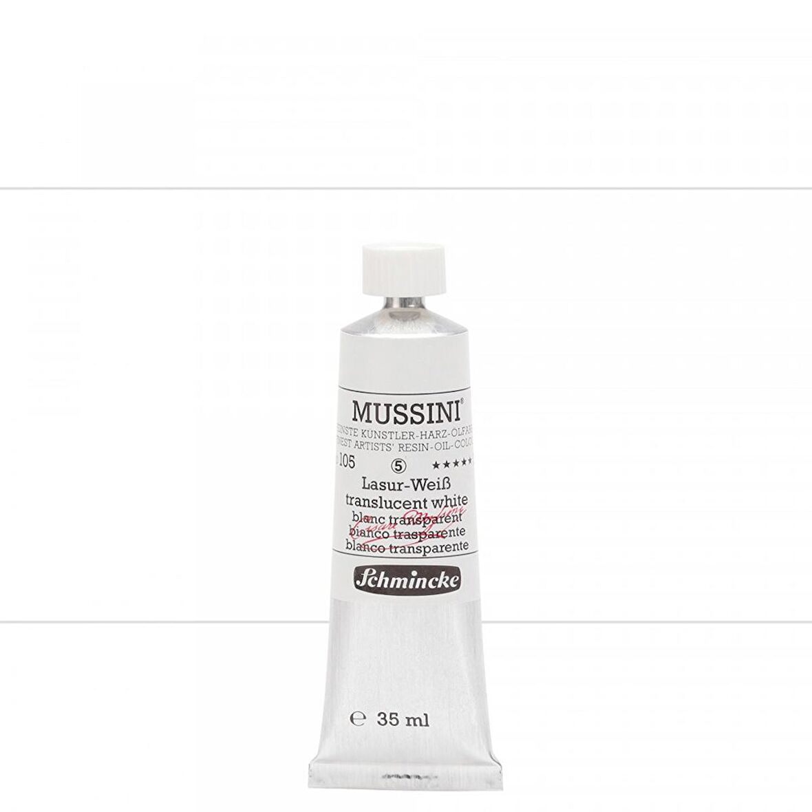 Schmincke  Mussini Yağlı Boya 35ml Translucent White 105 S.5