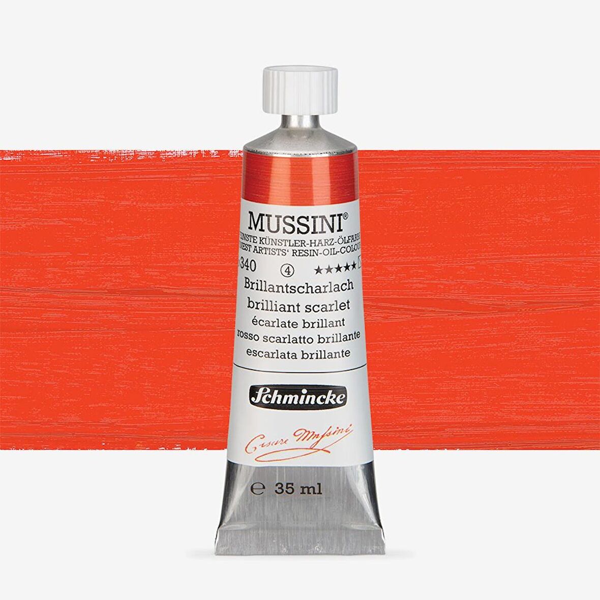 Schmincke  Mussini Yağlı Boya 35ml Brilliant Scarlet 340 S.4