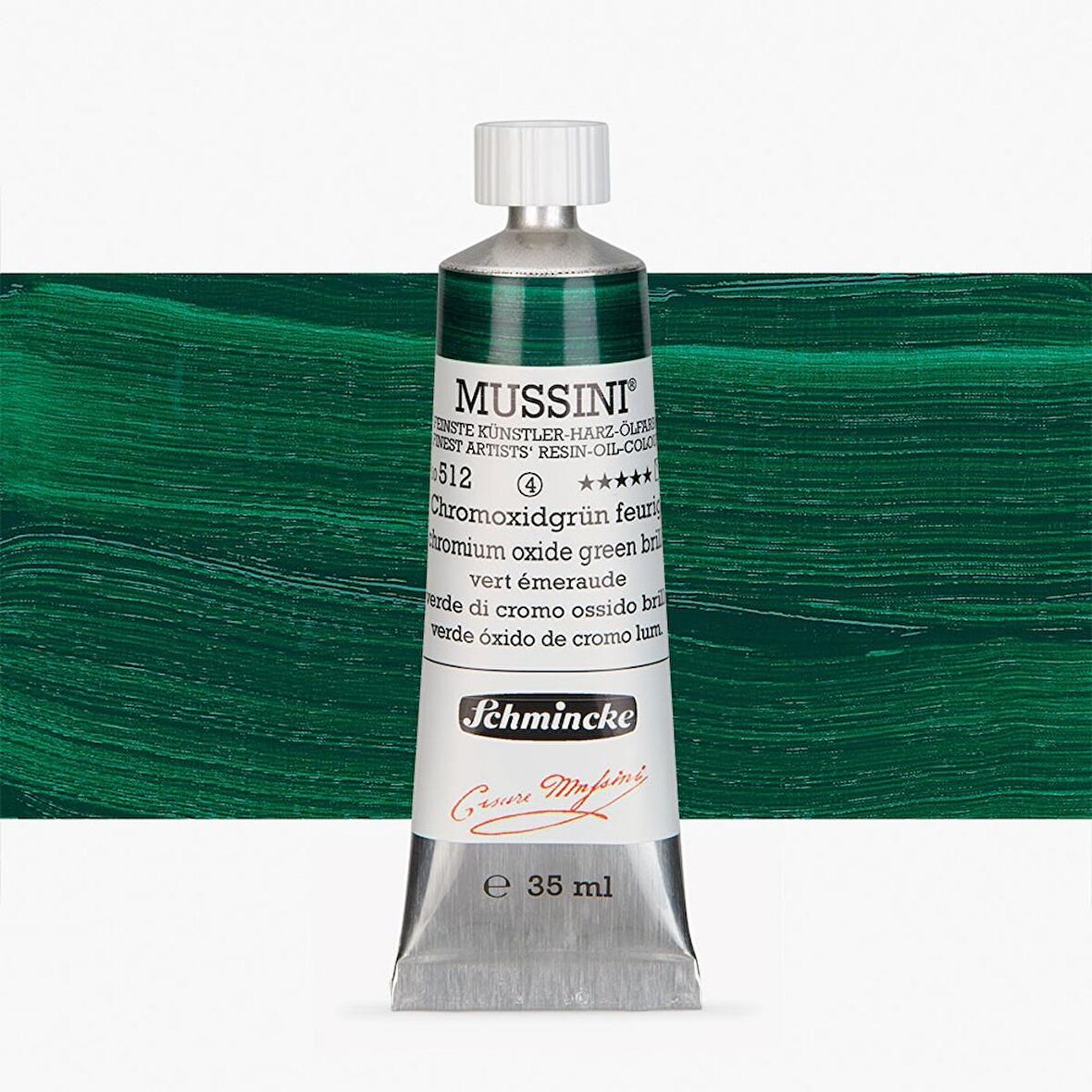 Schmincke Mussini Yağlı Boya 35ml Chromium Oxide Green Brilliant 512 S.4