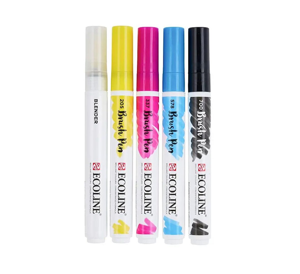 Talens Ecoline Suluboya Brush Pen 5li Ana Renkler Set