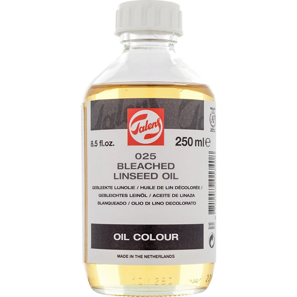 Talens Linseed Oil Bleached 025 250ml (Ağartılmış Keten Yağı)