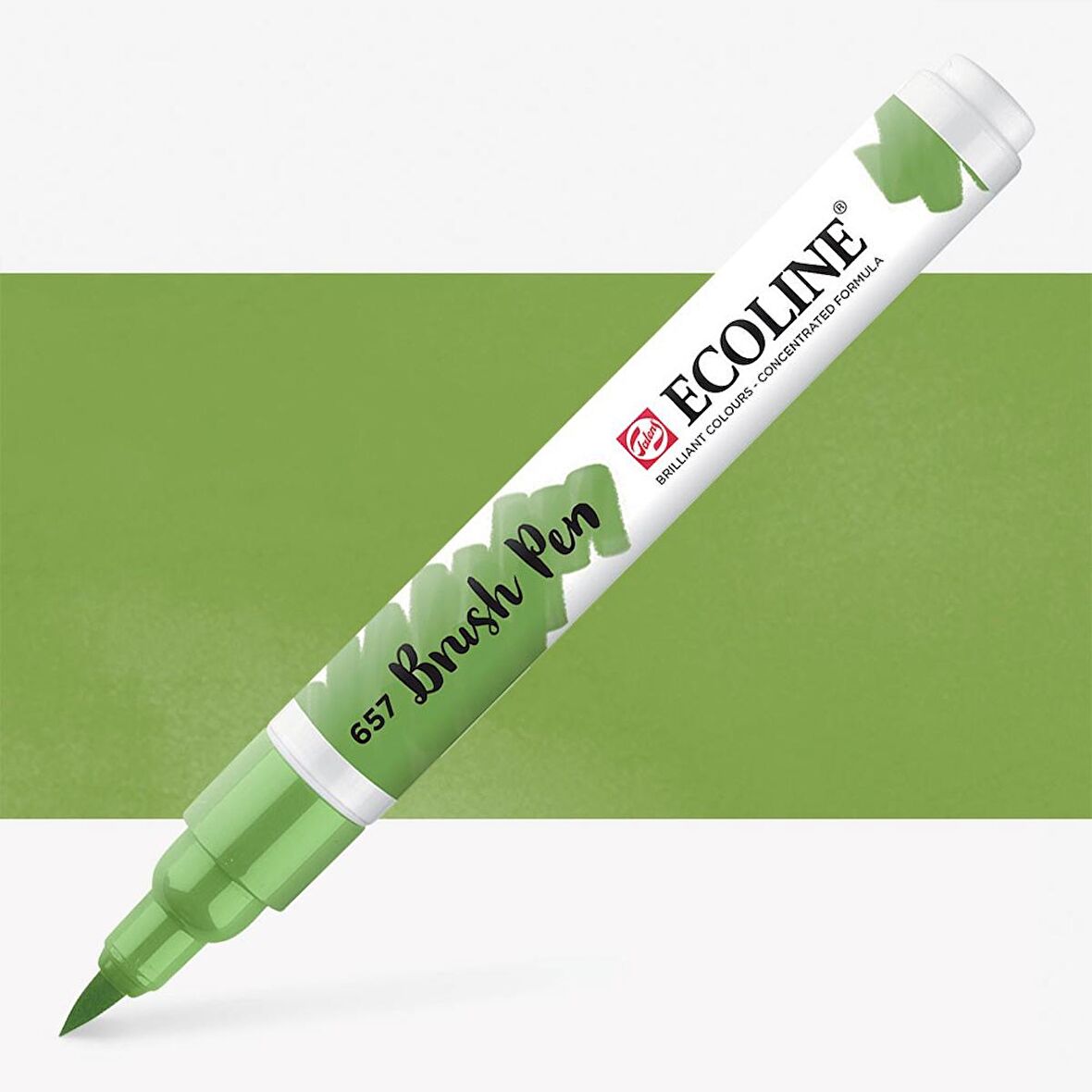 Talens Ecoline Suluboya Brush Pen Bronze Green 657