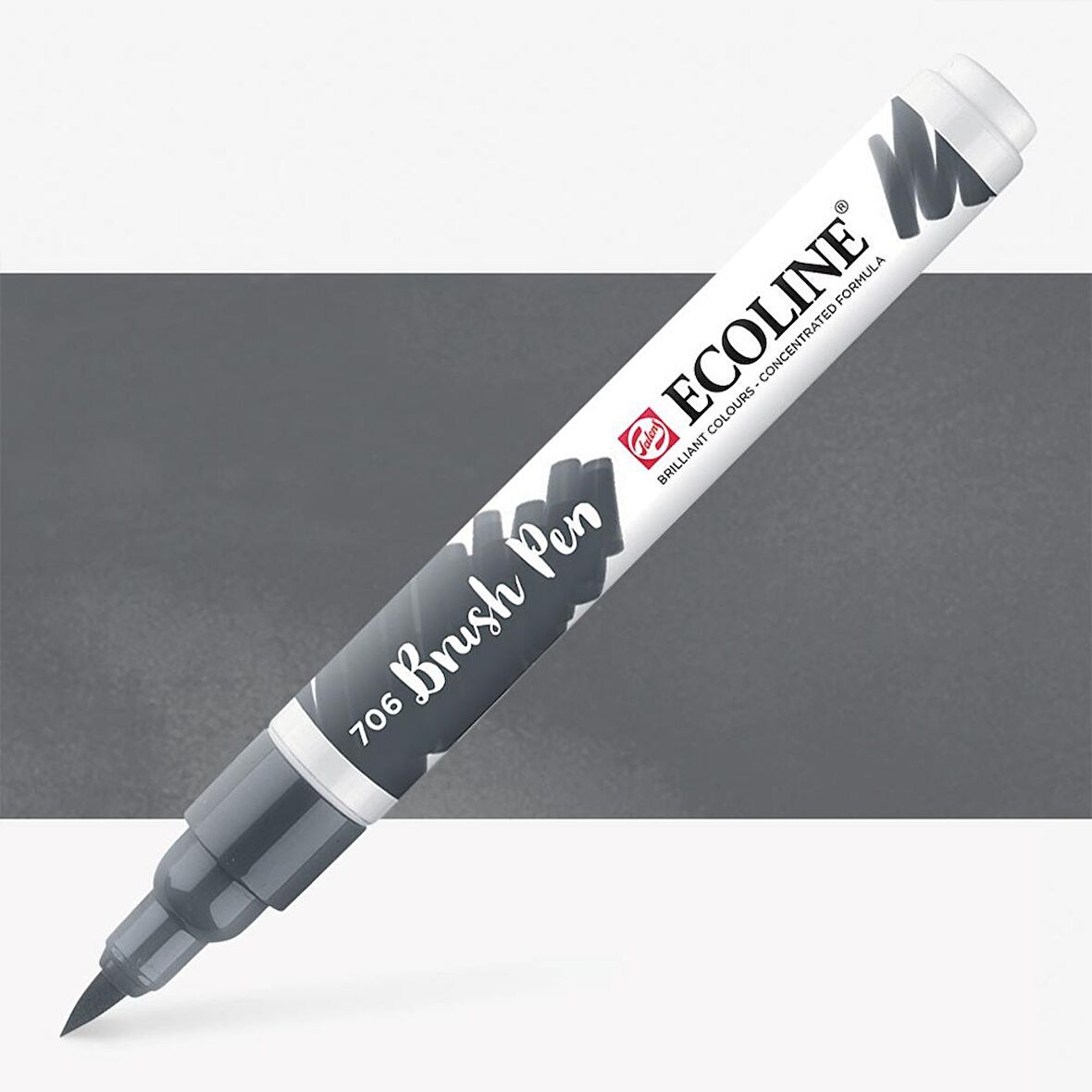 Talens Ecoline Suluboya Brush Pen Deep Grey 706