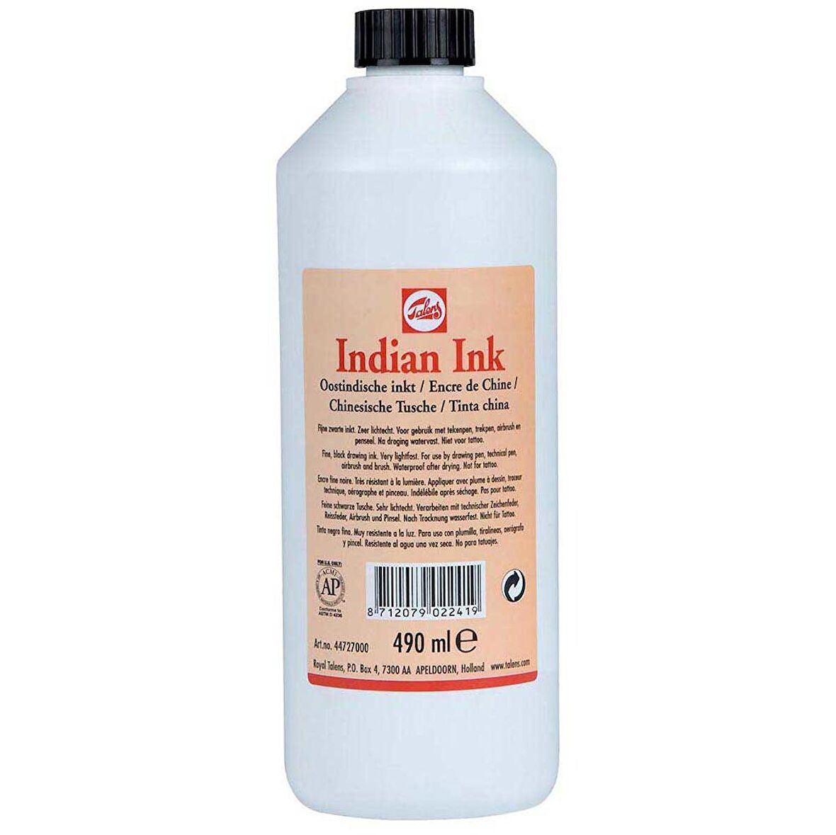 Talens Indian İnk Çini Mürekkebi Siyah 490ml