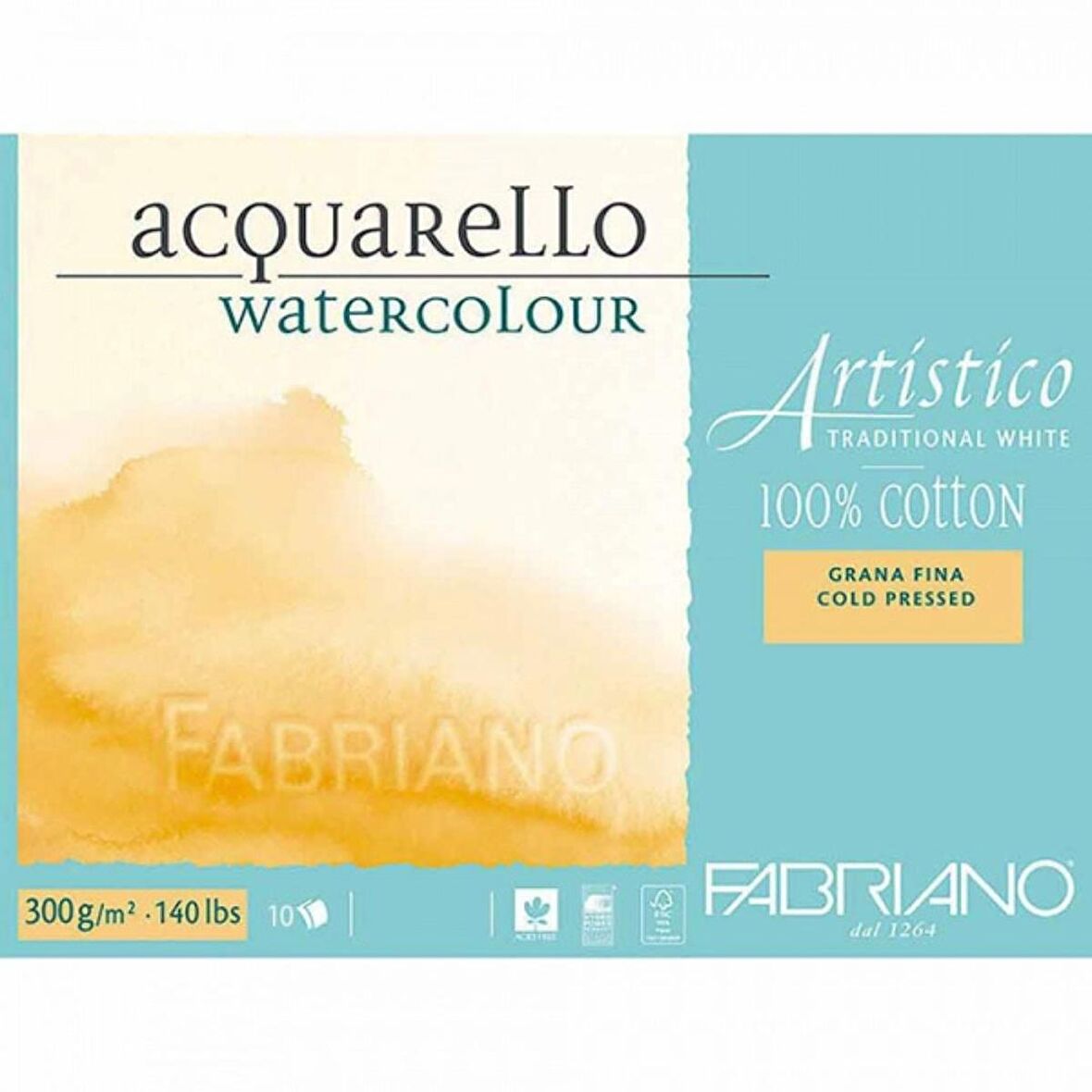 Fabriano Artistico Traditional White Cold Pressed 300gr Sulu Boya Blok 10 Sayfa 45.5x61cm