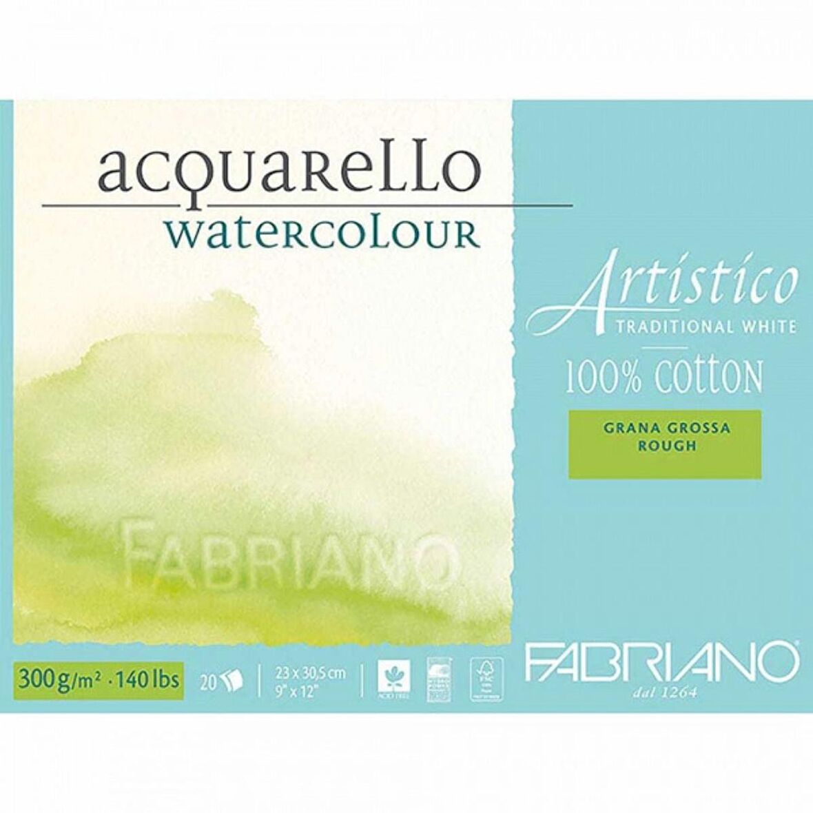 Fabriano Artistico Traditional White Rough 300gr Suluboya Blok 20 Sayfa 23x30.5cm