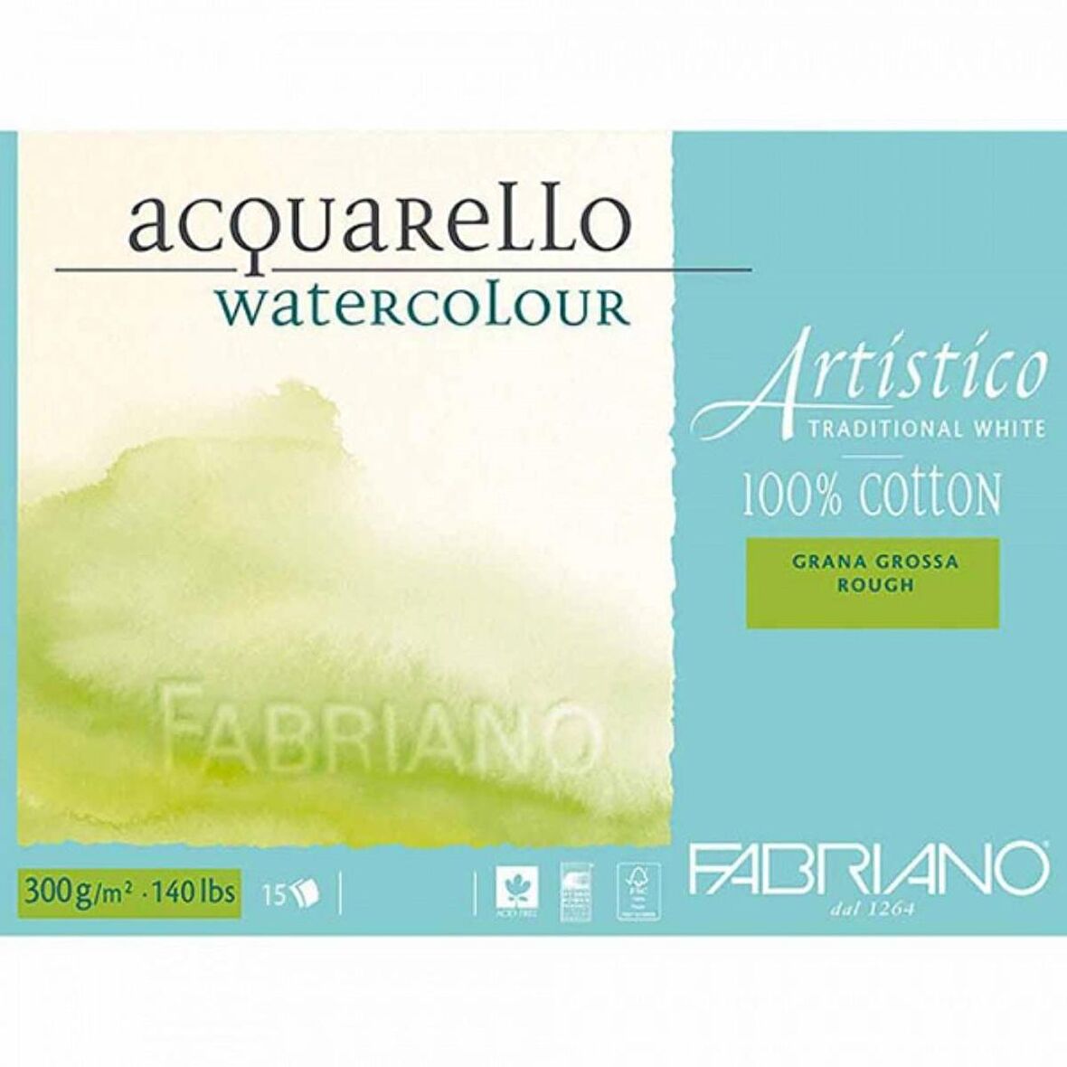 Fabriano Artistico Traditional White Rough 300gr Suluboya Blok 15 Sayfa 35.5x51cm