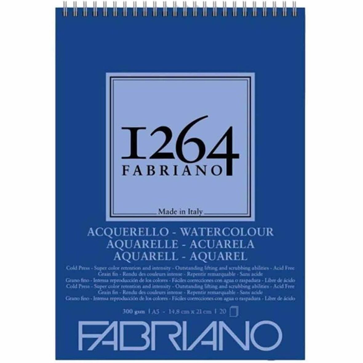 Fabriano 1264 Watercolour Suluboya Defteri 300gr 20 Sayfa A5 (14.8x21cm)