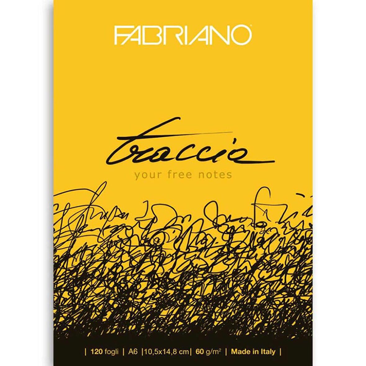 Fabriano Traccia Natural Grain 60gr Sketch Blok 120 Sayfa A6 (10.5x14.8cm)