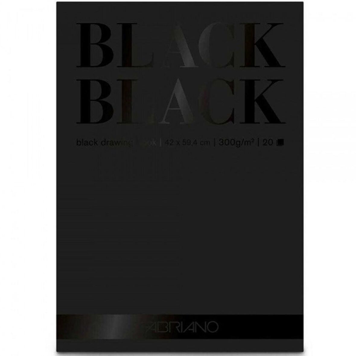 Fabriano Black Black 300gr Siyah Çok Amaçlı Resim Blok 20 Sayfa A2 (42x59.4cm)