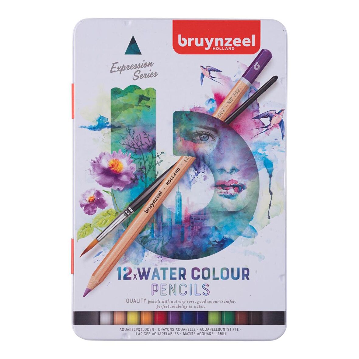 Bruynzeel EXPRESSION AQUARELLE 12'Lİ KURU-SULU KALEM BOYA SETİ