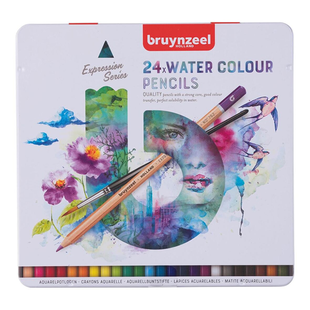 Bruynzeel EXPRESSION AQUARELLE 24'LÜ KURU-SULU KALEM BOYA SETİ