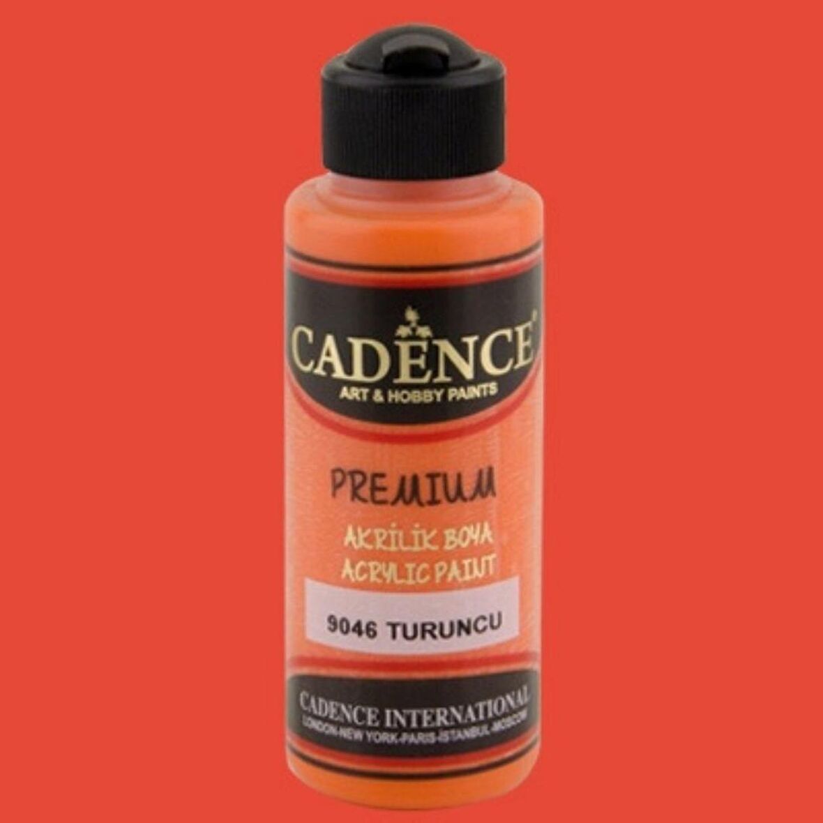 Cadence Yayınları Premium Akrilik Boya 120ml Turuncu 9046