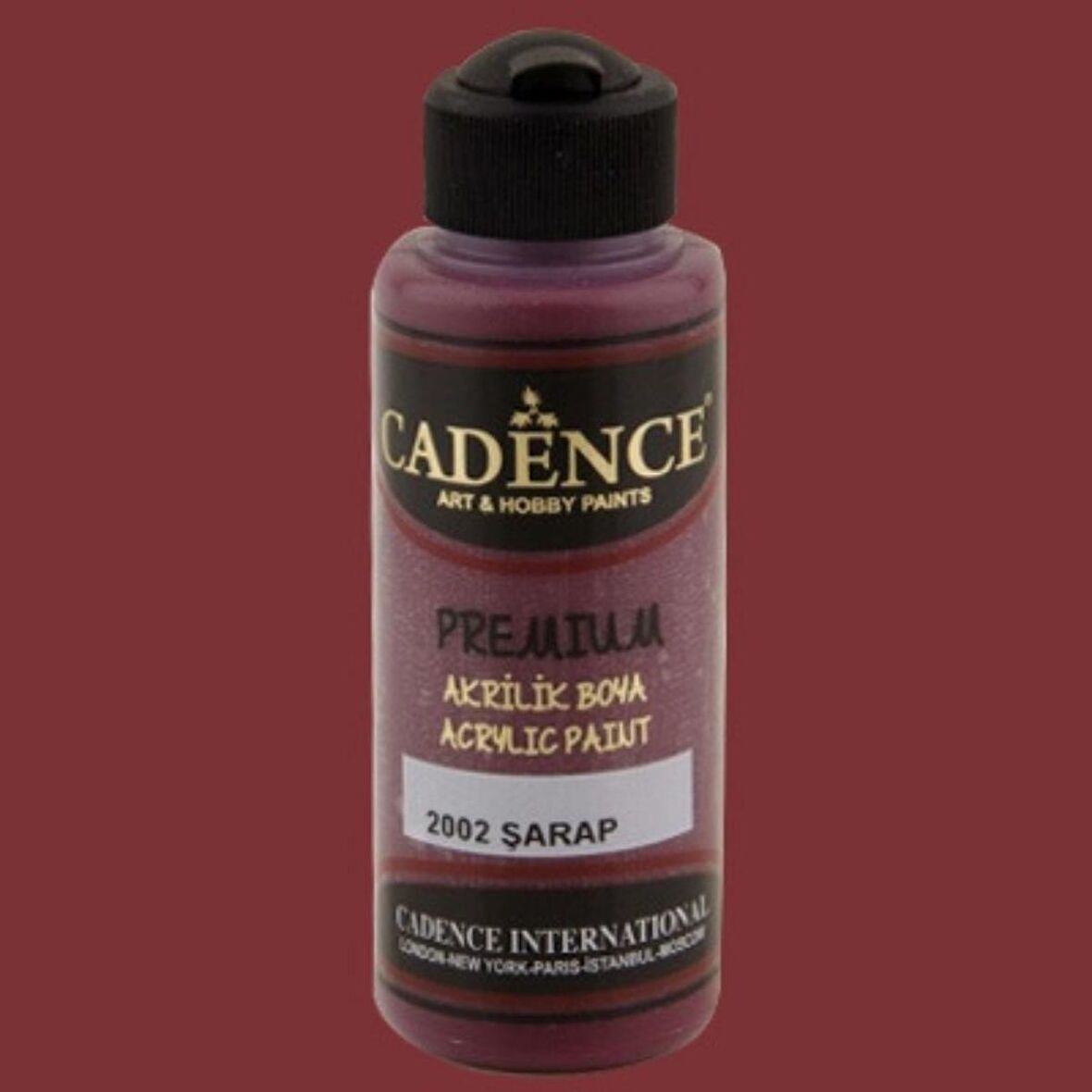 Cadence Yayınları Premium Akrilik Boya 120ml Şarap 2002