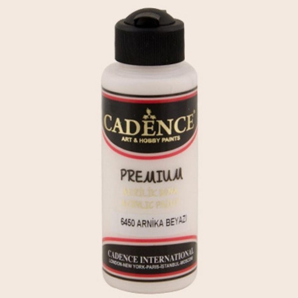 Cadence Yayınları Premium Akrilik Boya 120ml Arnika Beyazı 6450