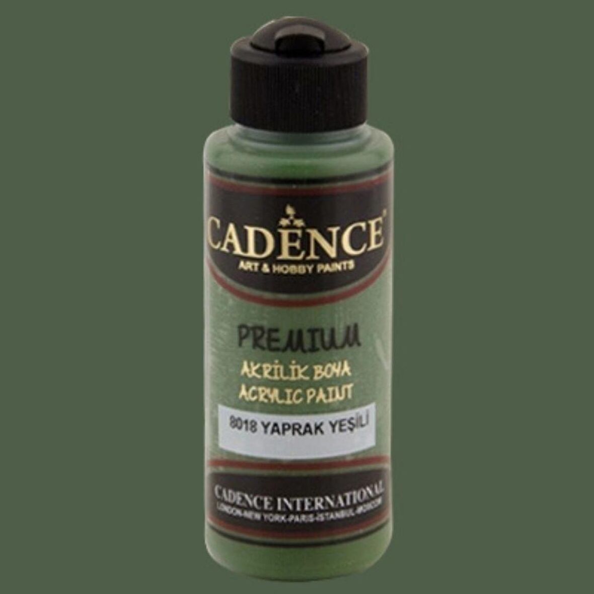 Cadence Yayınları Premium Akrilik Boya 120ml Yaprak Yeşili 8018