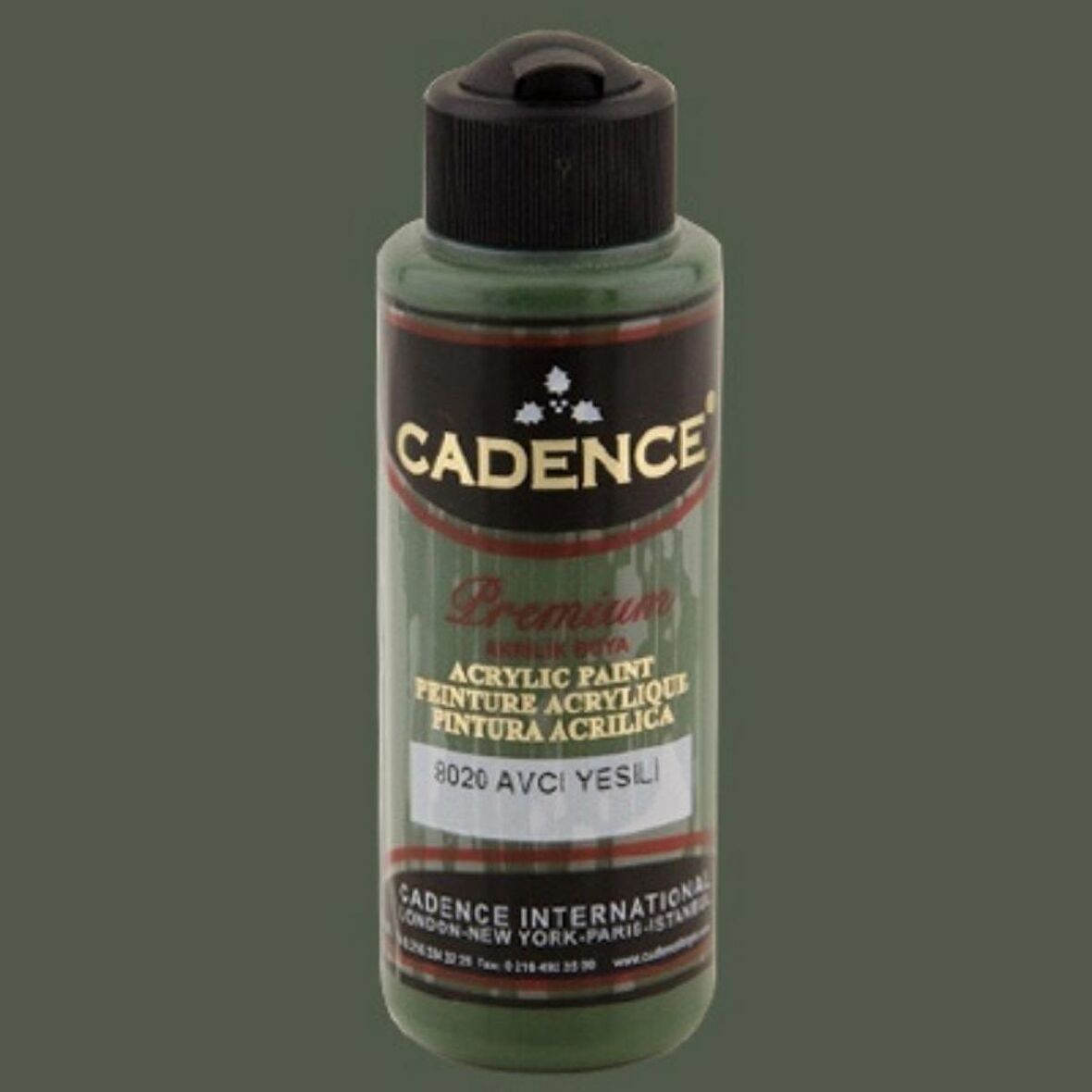 Cadence Yayınları Premium Akrilik Boya 120ml Avcı Yeşili 8020