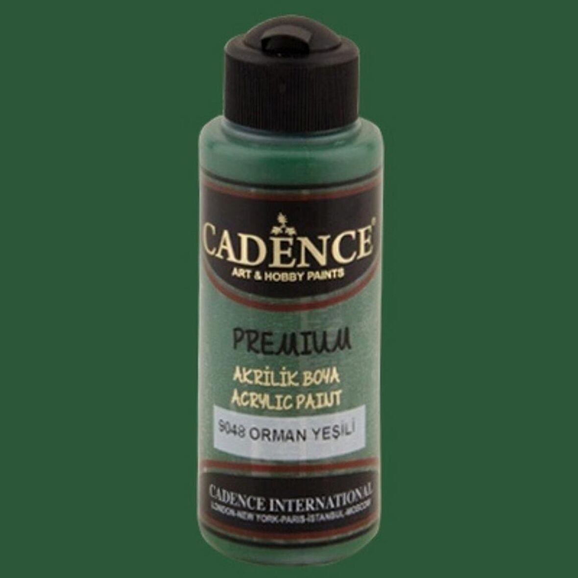 Cadence Yayınları Premium Akrilik Boya 120ml Orman Yeşili 9048
