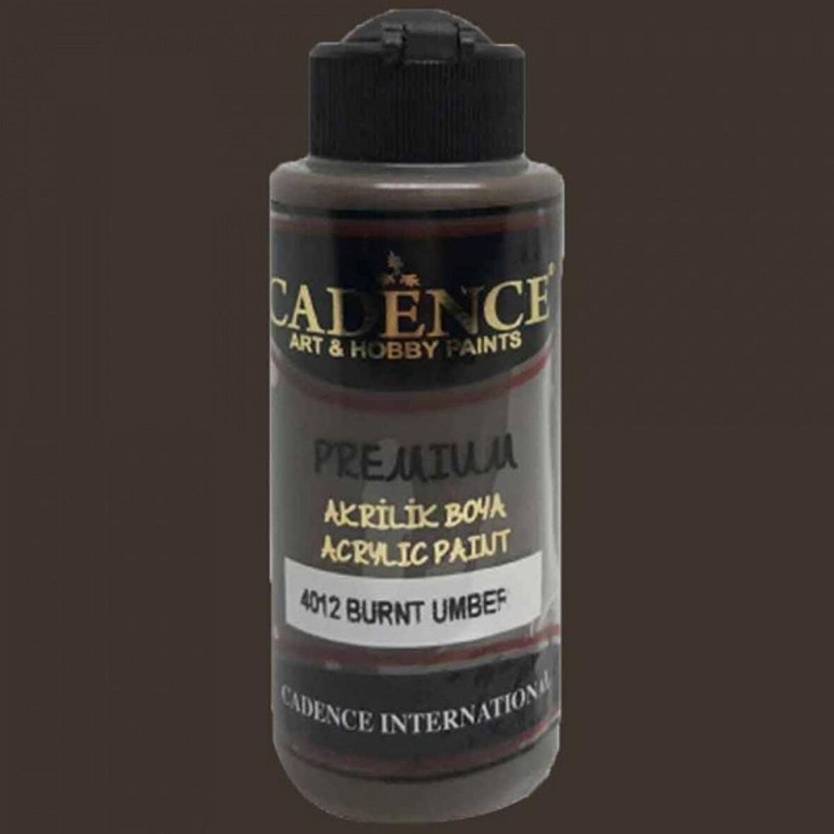 Cadence Yayınları Premium Akrilik Boya 120ml Burnt Umber 4012