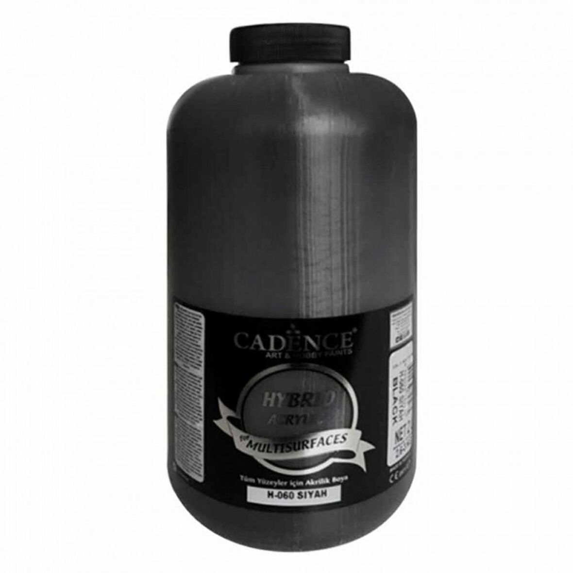 Cadence Yayınları Hybrid Acrylic for Multisurfaces Akrilik Boya 2000ml Siyah 60