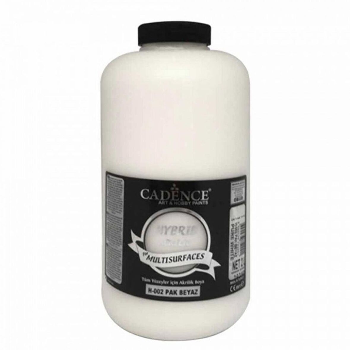 Cadence Yayınları Hybrid Acrylic for Multisurfaces Akrilik Boya 2000ml Pak Beyaz 02