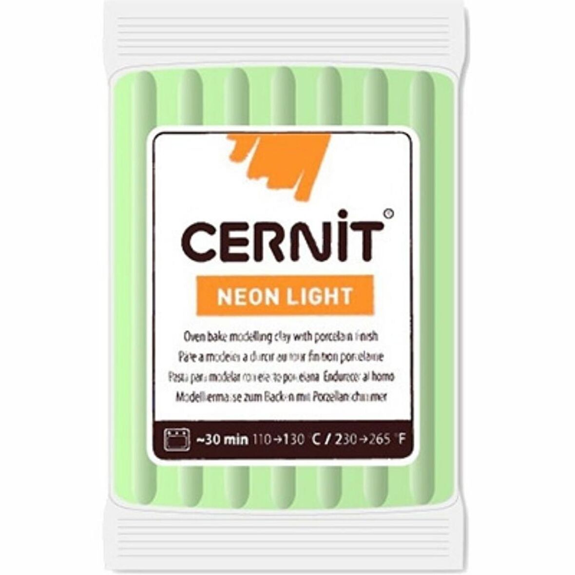 Cernit Neon Polimer Kil 56gr Green 600