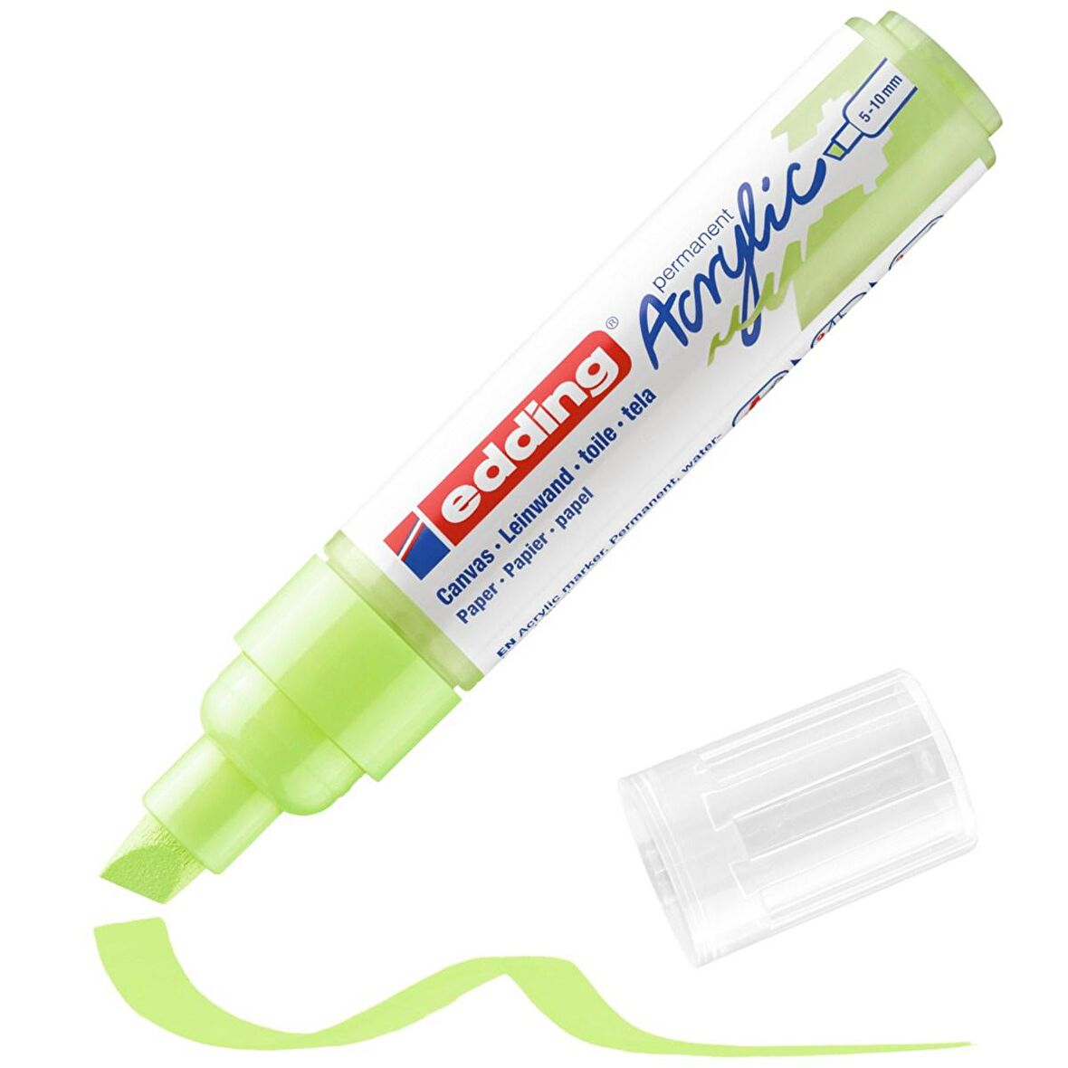 Edding 5000 Akrilik Markör Kalemi 5-10mm Kesik Uç Pastel Yeşil 917