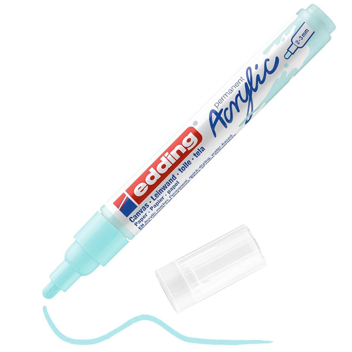 Edding 5100 Akrilik Markör Kalemi 2-3mm Yuvarlak Uç Pastel Mavi 916