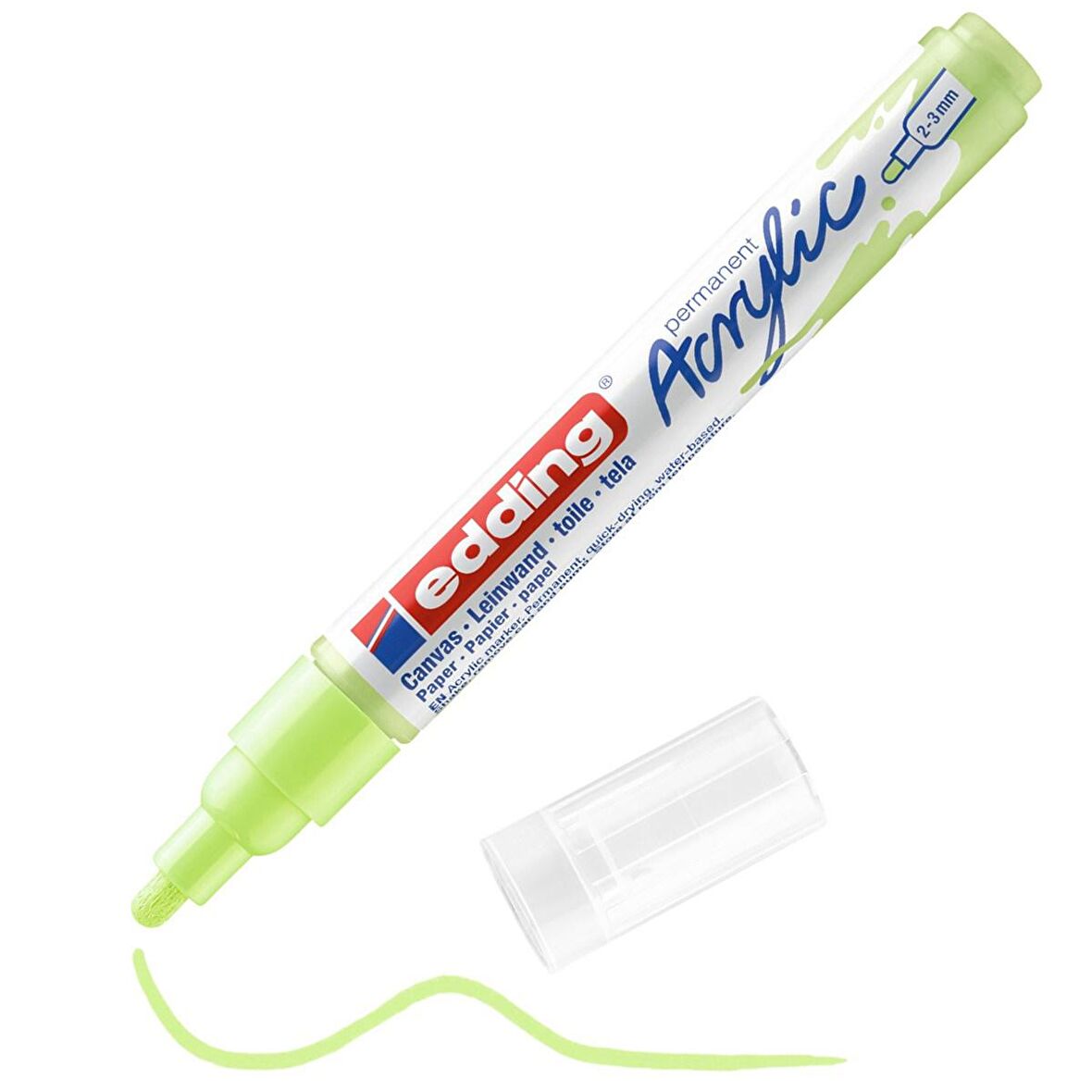 Edding 5100 Akrilik Markör Kalemi 2-3mm Yuvarlak Uç Pastel Yeşil 091