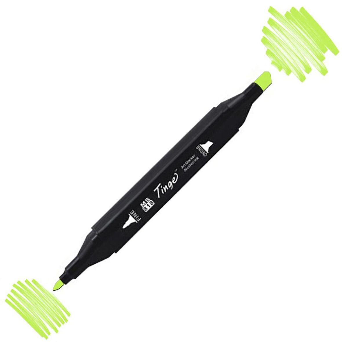 Tinge Twin Çift Uçlu Marker Kalemi F124 Fluorescent Green