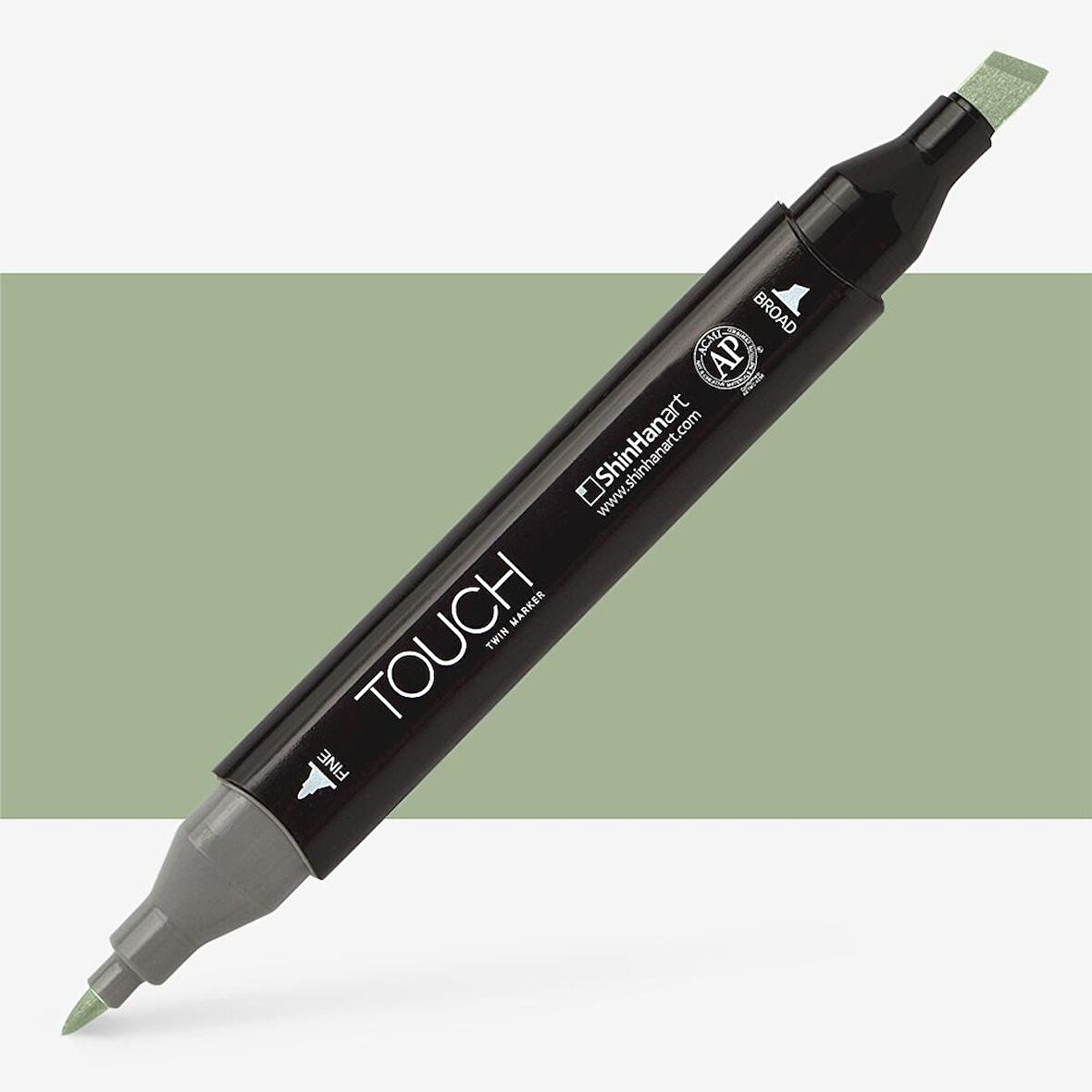 Shinhan Art Touch Twin Marker Pen : Çift Uçlu Marker Kalemi : GRAYISH OLIVE GREEN : GY233