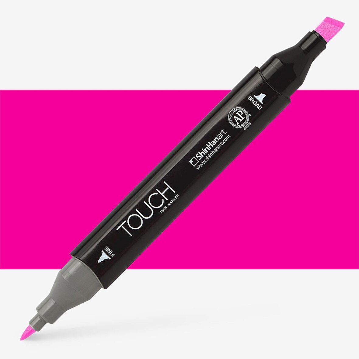 Shinhan Art Touch Twin Marker Pen : Çift Uçlu Marker Kalemi : FLUORESCENT ROSE : F125