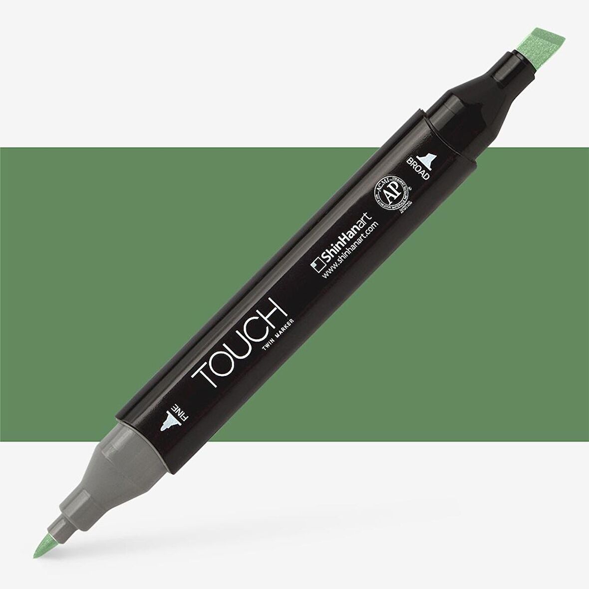 Shinhan Art Touch Twin Marker Pen : Çift Uçlu Marker Kalemi : DEEP OLIVE GREEN : G43