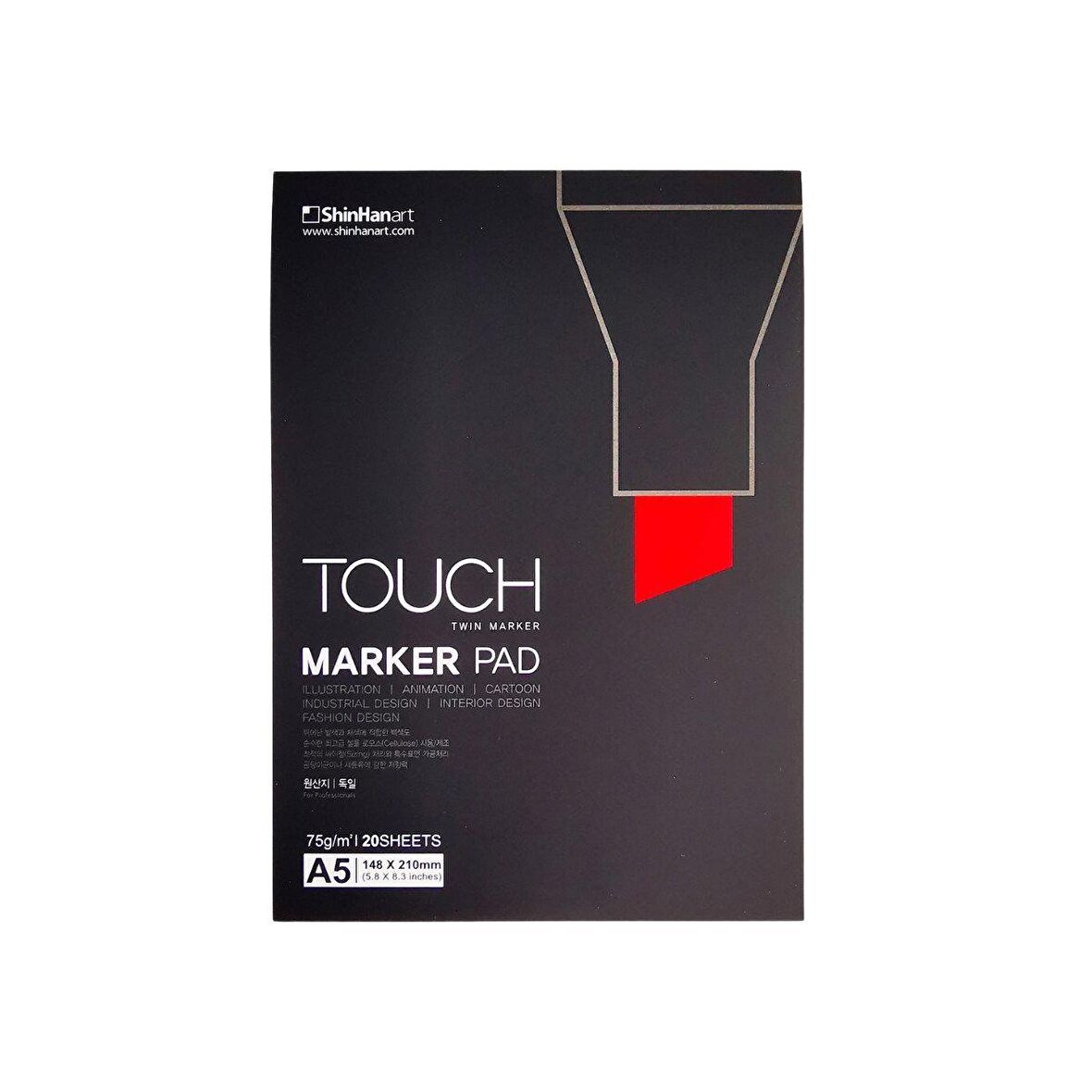 Shinhan Art Touch Pad Marker Defteri Blok A5 75gr 20yp