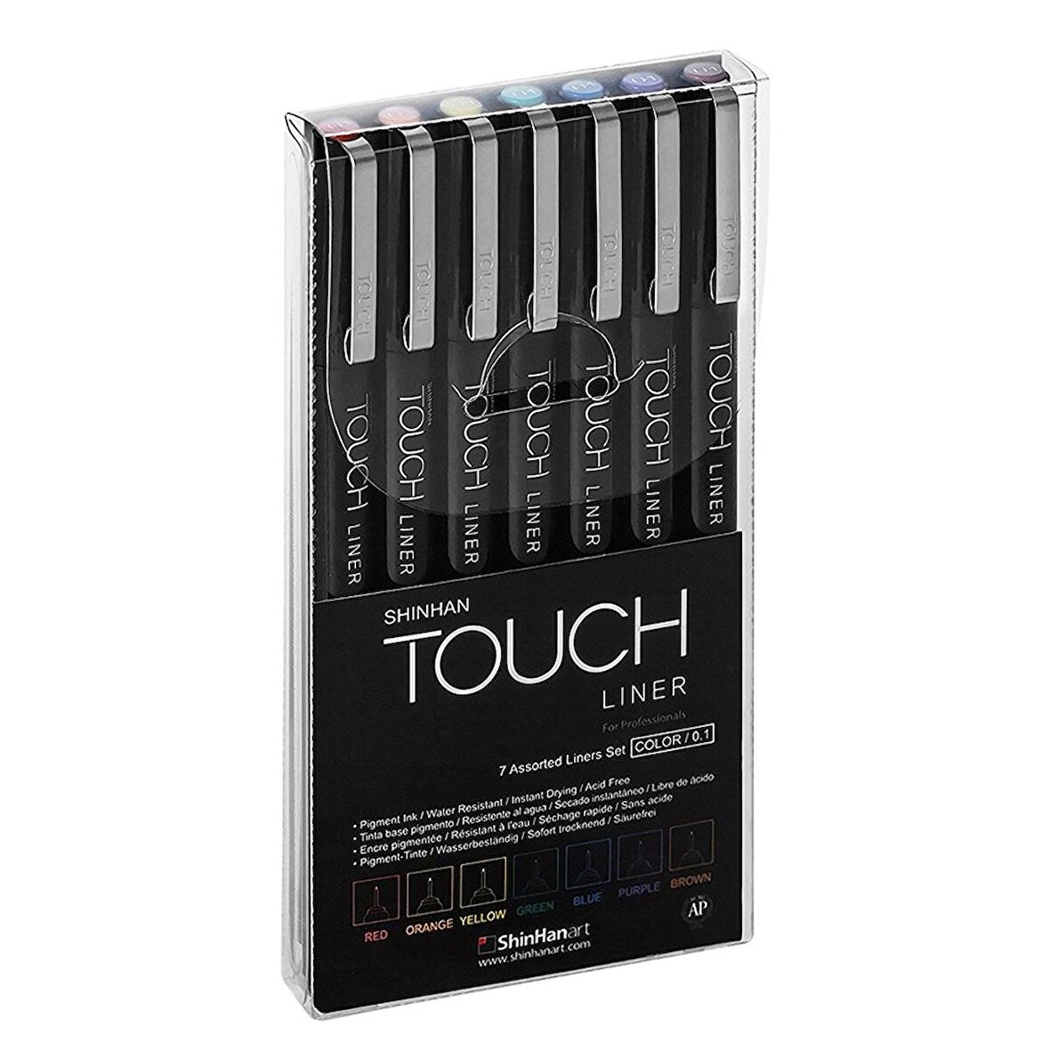 Shinhan Art TOUCH LINER TEKNİK ÇİZİM KALEMİ SET 7'Lİ COLOR