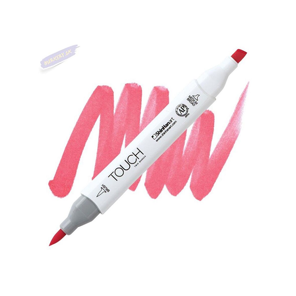 Shinhan Art TOUCH TWIN BRUSH PEN : Çift Taraflı Marker : R13 Scarlet