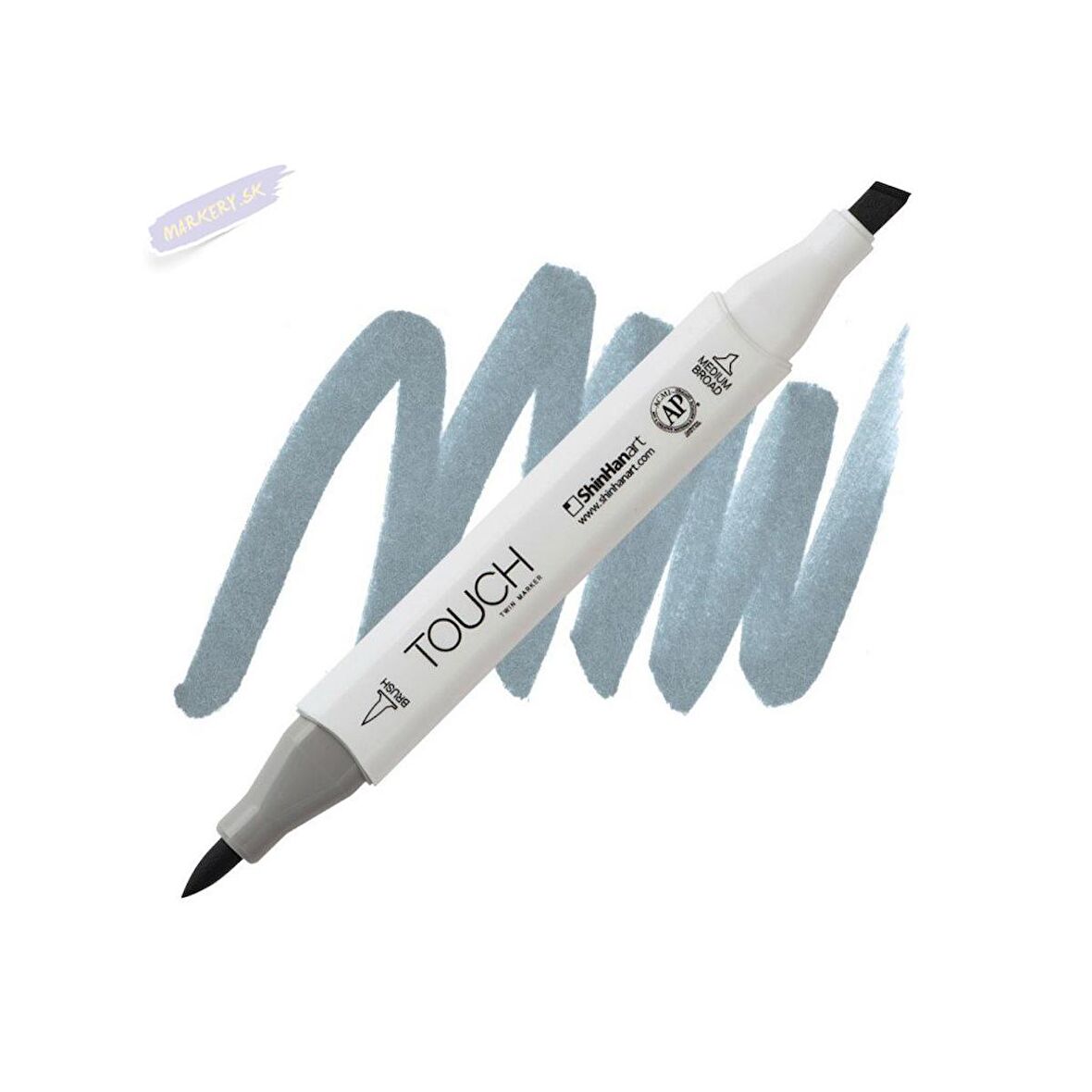 Shinhan Art TOUCH TWIN BRUSH PEN : Çift Taraflı Marker : BG5 Blue grey