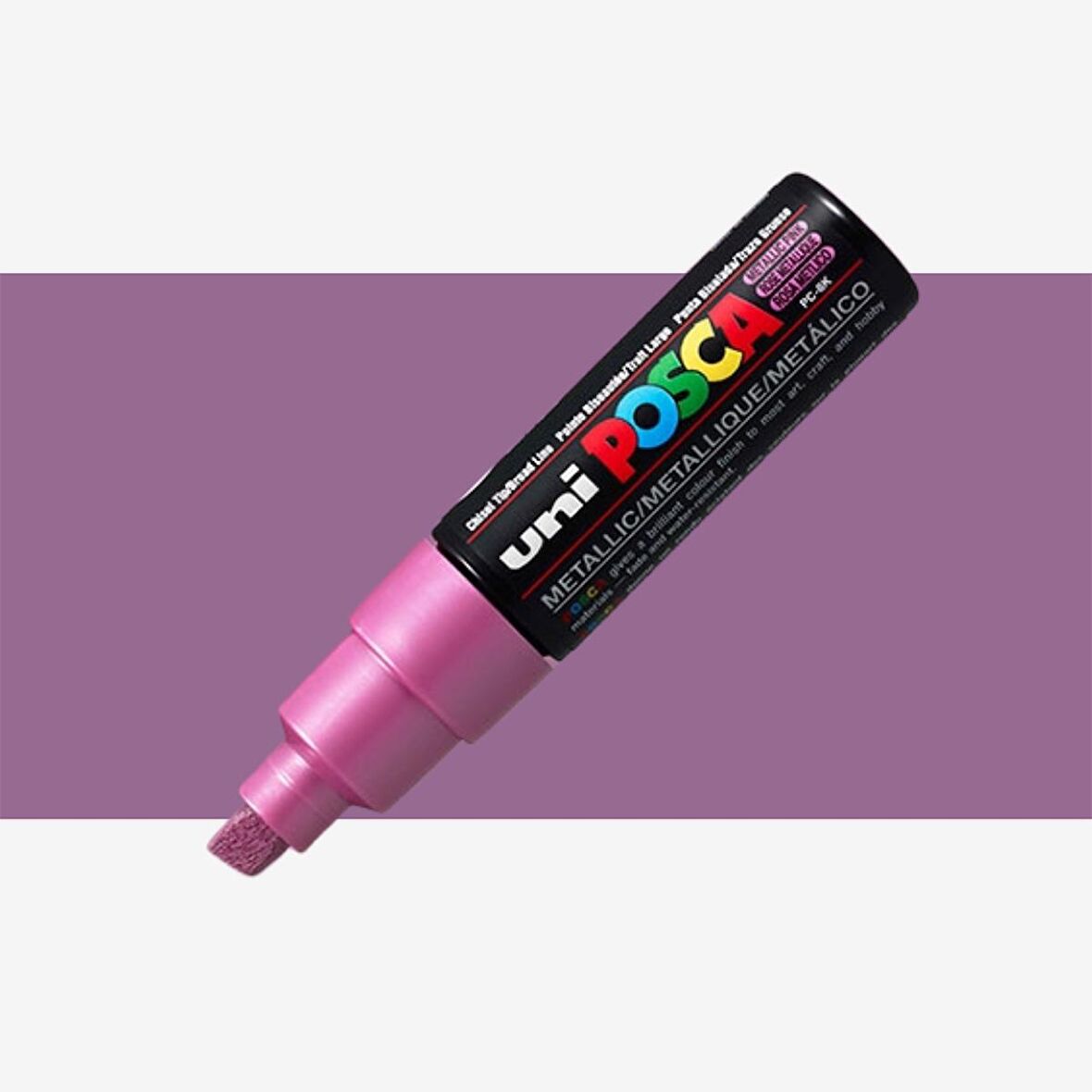 Uni Posca Marker Kalem PC-8K (8mm) Metalik Pembe
