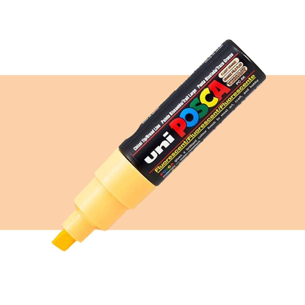 Uni Posca Marker Kalem PC-8K (8mm) Fosforlu Açık Turuncu