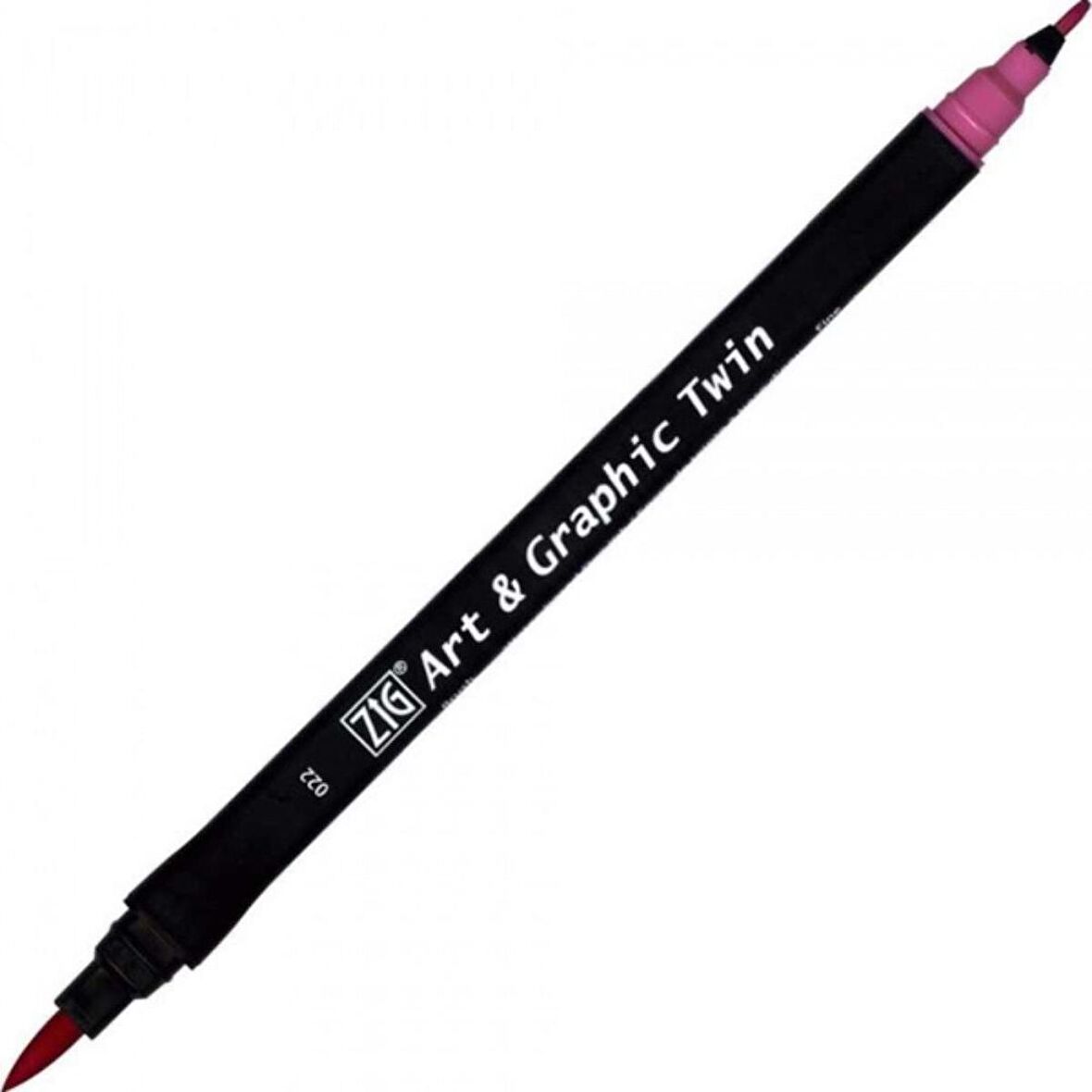 Zig Art & Graphic Twin TUT-80 Fırça Uçlu Marker Dark Pink 022