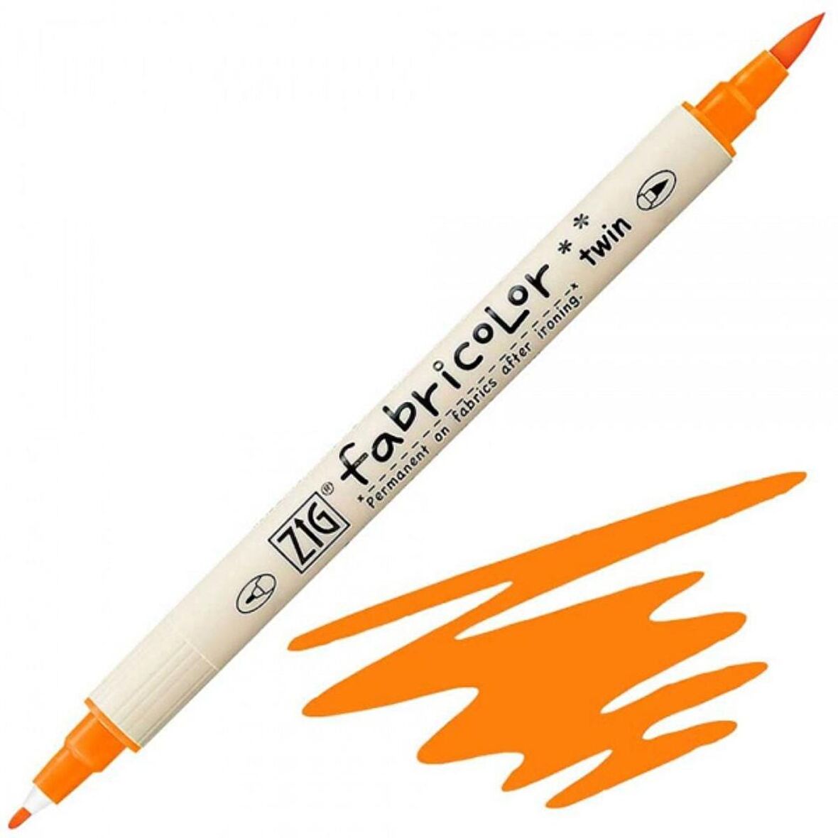 Zig Fabricolor Marker Twin Kumaş Kalemi Orange 070
