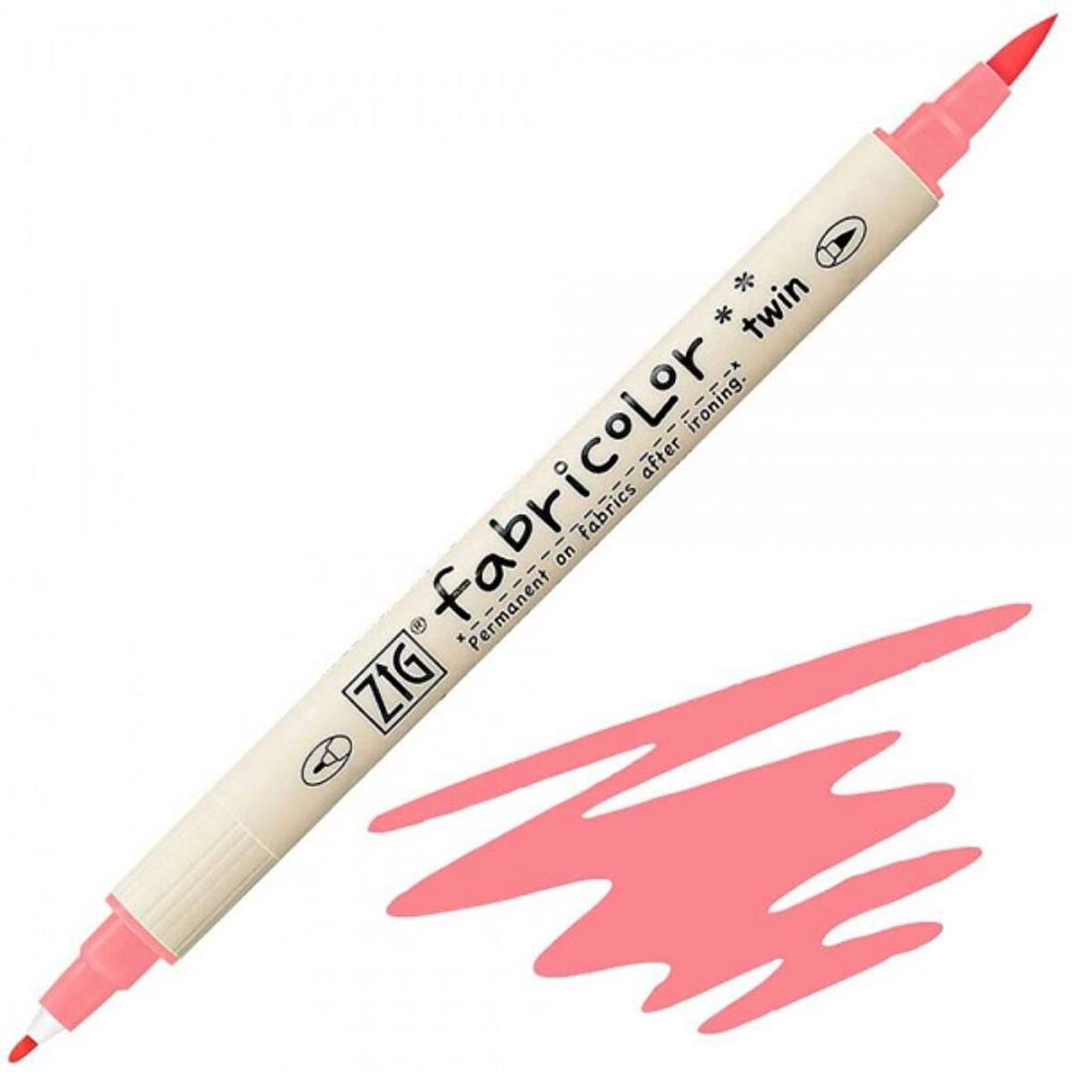 Zig Fabricolor Marker Twin Kumaş Kalemi Light Carmine 021
