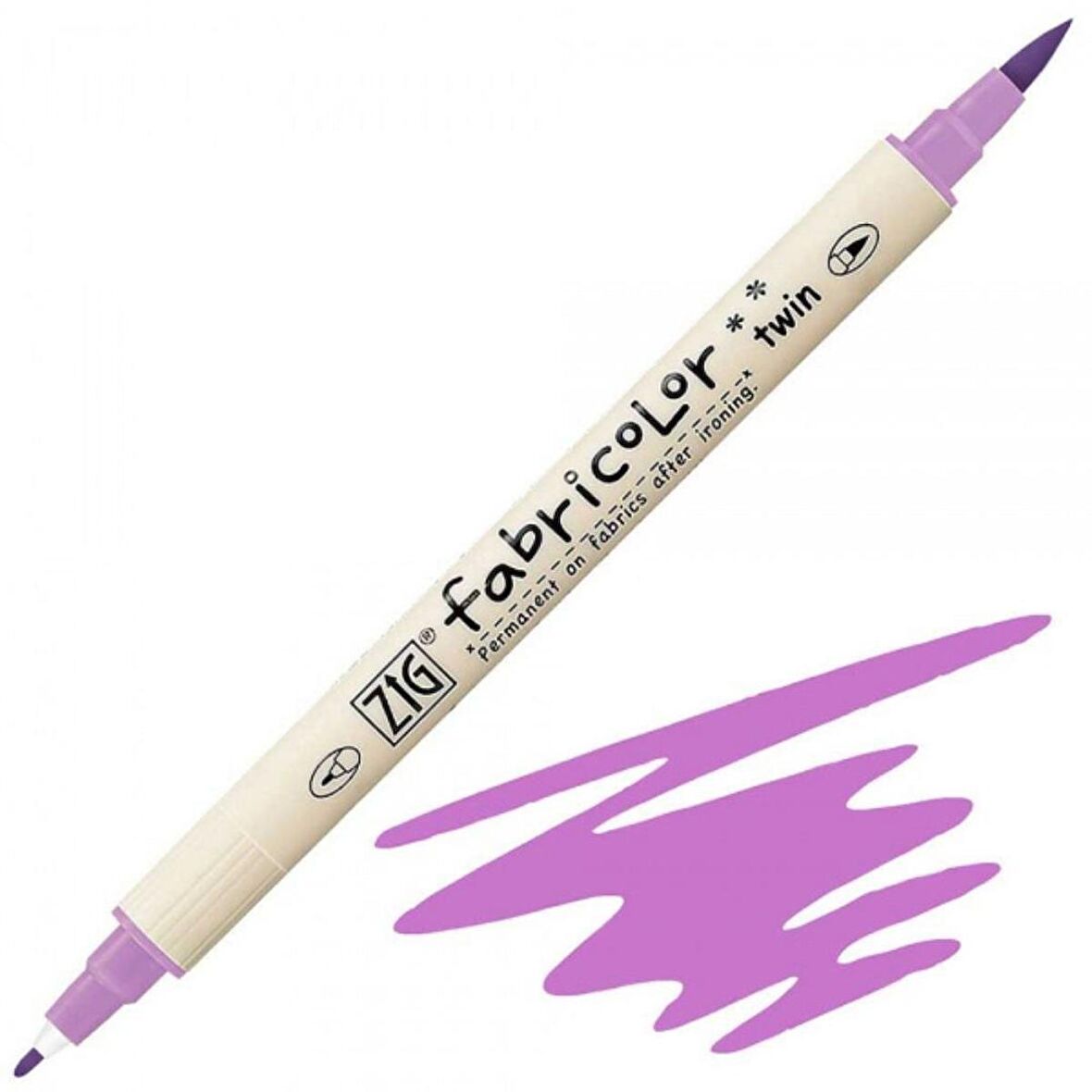 Zig Fabricolor Marker Twin Kumaş Kalemi Light Violet 081