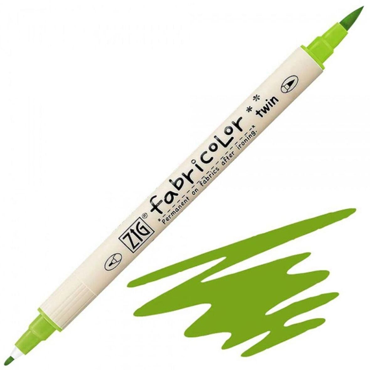 Zig Fabricolor Marker Twin Kumaş Kalemi Light Green 041