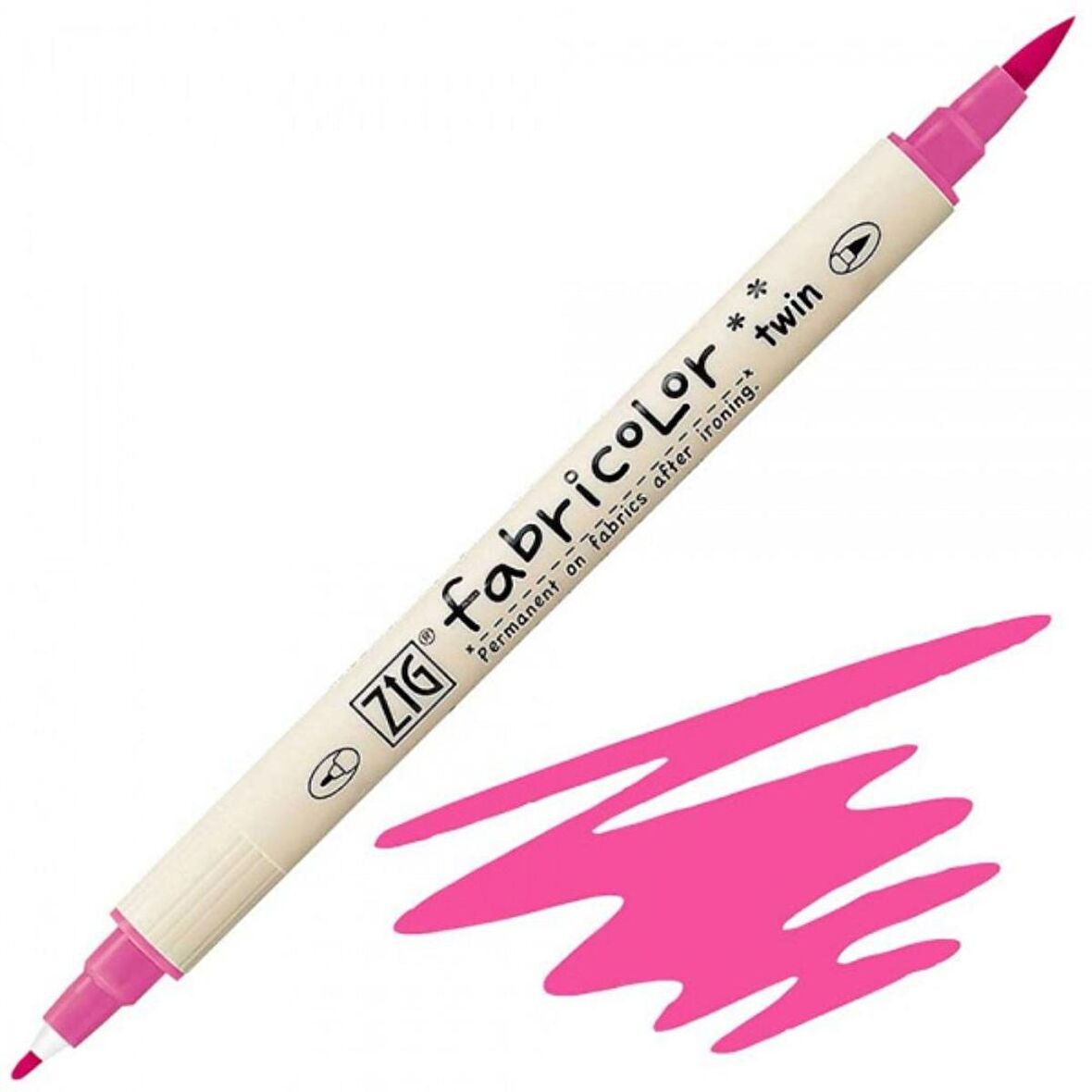 Zig Fabricolor Marker Twin Kumaş Kalemi Fluorescent Pink 003