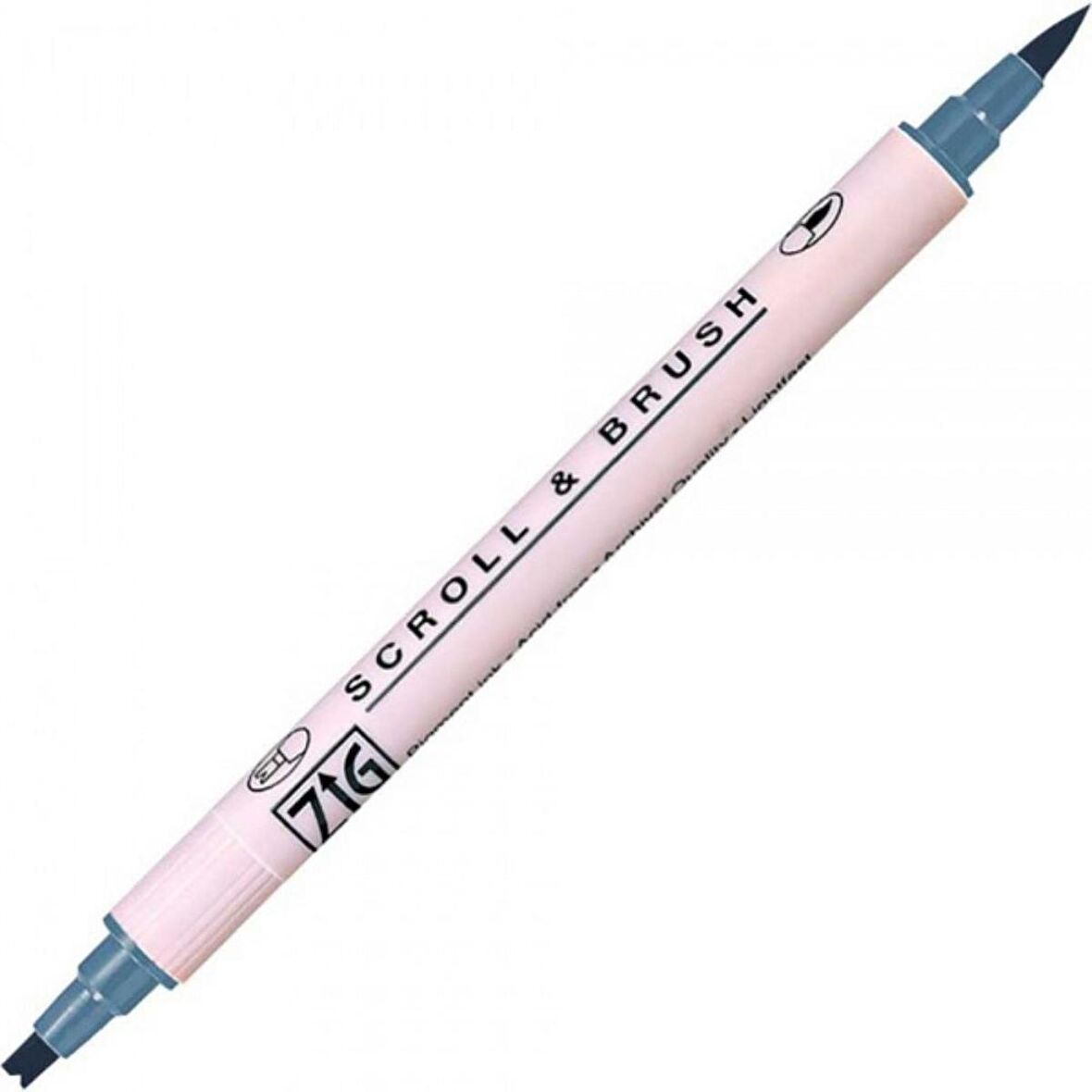 Zig Scroll & Brush Pen Çift Çizgi Kaligrafi Kalemi Denim 034
